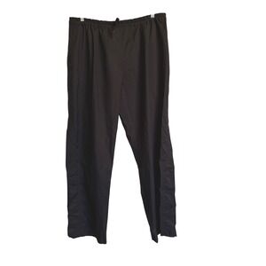 Dry Joys Men's Sz XL Black Golf Pants Elastic Waist Zip Hem‎ Drawstring Pockets